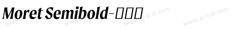 Moret Semibold字体转换